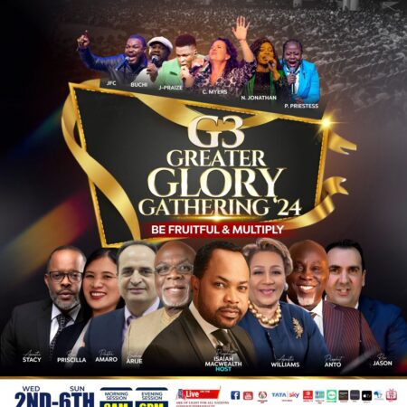 With the Greater Glory Gathering (G3) International Conference in 2024, Prophet Isaiah Macwealth is poised to take the nation for Christ.